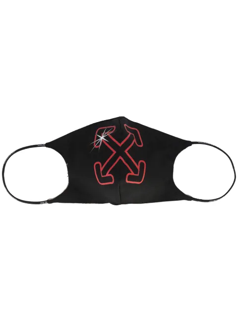 Off-White Arrow-print face mask Black OMRG003F21FAB0041025