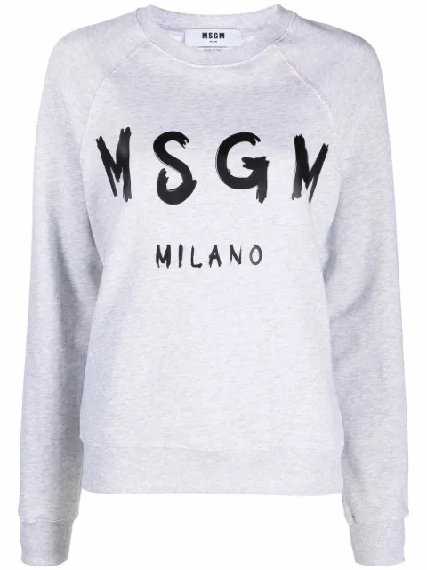 MSGM logo print sweatshirt Grey 2000MDM513200003
