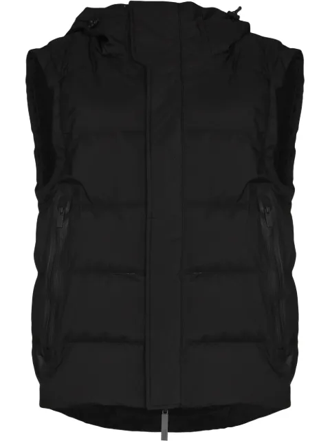 Templa Lang hooded puffer gilet Black UFW21401