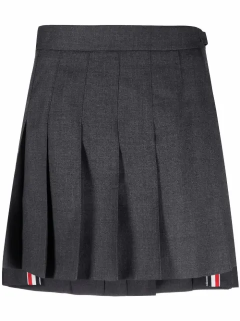 Thom Browne Super 120's twill pleated mini skirt Grey FGC402V00626