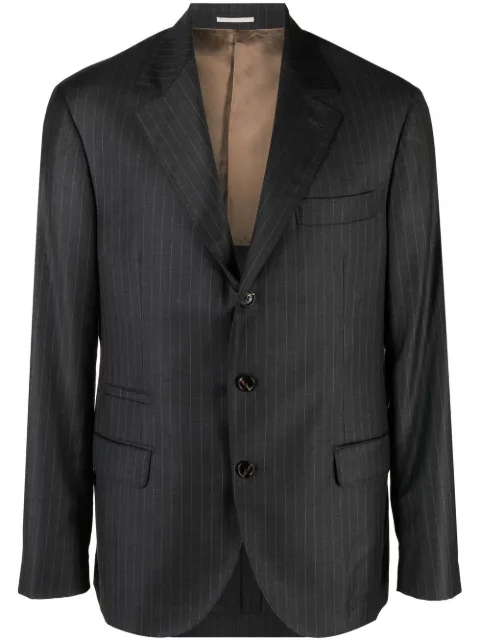 Brunello Cucinelli Chalk-Stripe virgin-wool blazer Grey MS4297BTCC001
