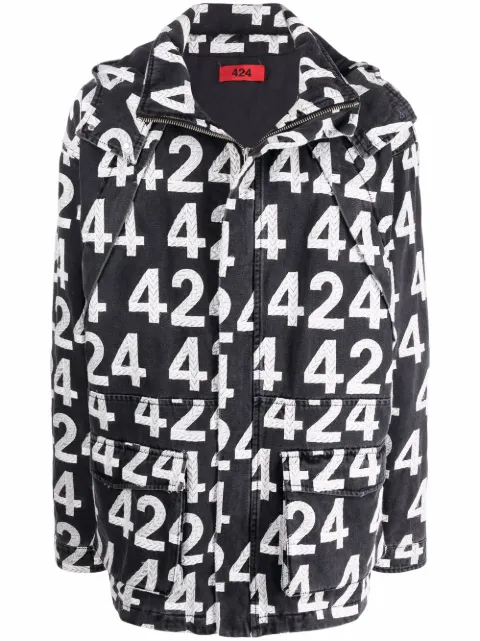 424 all-over logo print jacket Black 31424HJ105R1216549