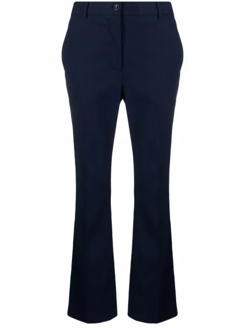 Boutique Moschino high-rise flared trousers Blue A03021118