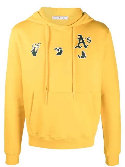 Off-White Hands Off-print hoodie Yellow OMBB034G21FLE0061845