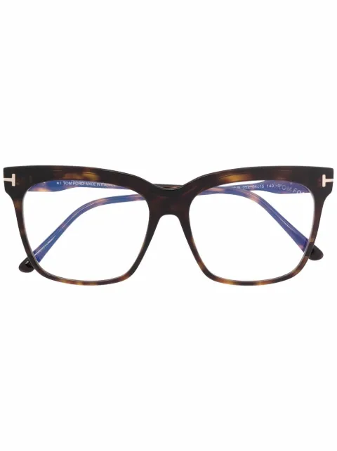 TOM FORD Eyewear wayfarer-frame glasses Brown FT5768B