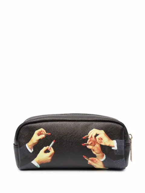 Seletti Lipstick wash bag Black 0253502544
