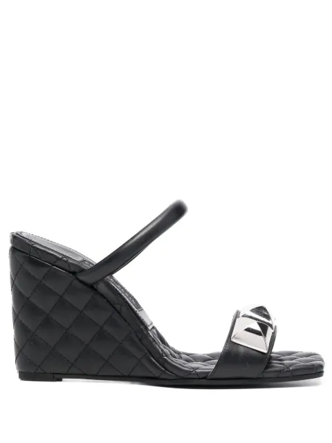 Philipp Plein Matelasse leather wedges Black SABSWSA0484PLE010N
