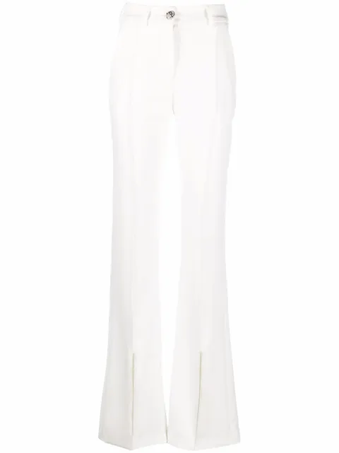 Philipp Plein Cady high-waist trousers White SABCWRT1085PTE003N