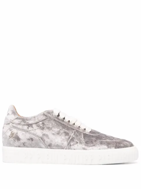 Philipp Plein velvet Hurricane sneakers Grey SABSWSC2340PTE003N