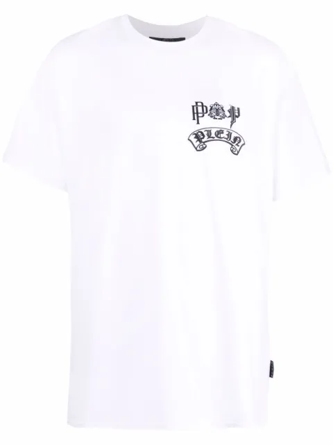 Philipp Plein logo t-shirt White SABCUTK0132PJO002N