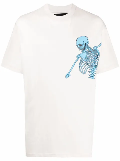 Philipp Plein logo crew-neck T-shirt Neutrals SABCMTK5457PJY002N