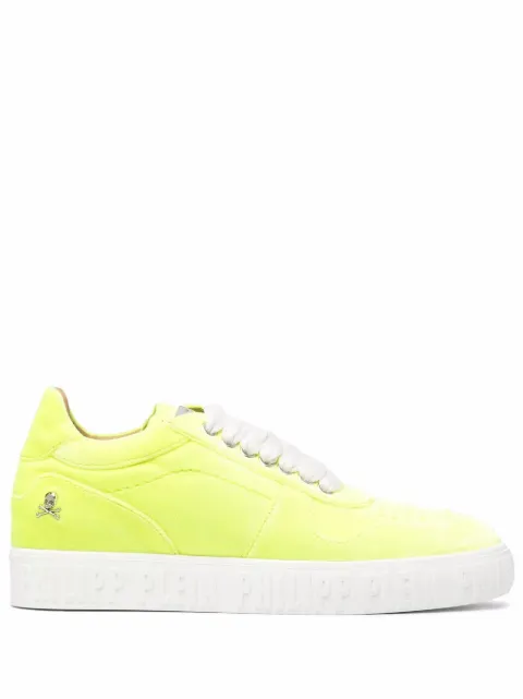 Philipp Plein King Power velvet sneakers Yellow SABSWSC2341PTE003N