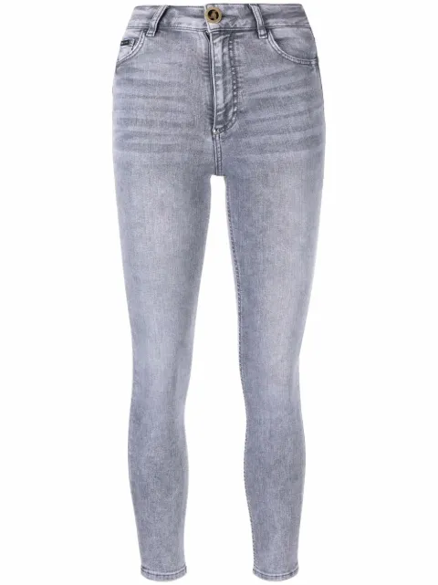 Philipp Plein skinny cropped faded jeans Grey SABCWDT1848PDE004N
