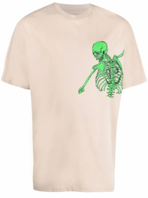 Philipp Plein logo crew-neck T-shirt Neutrals SABCMTK5457PJY002N