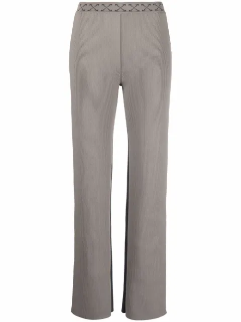 Off-White Arrow-waistband trousers Green OWHG006F21KNI0015509