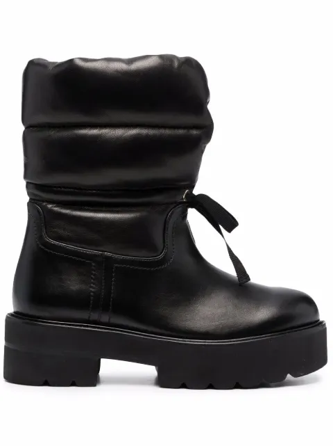 Stuart Weitzman quilted panelled ankle boots Black S6071TYLERDRD