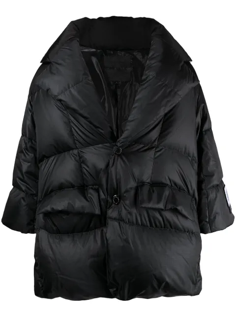 Fumito Ganryu oversized quilted jacket Black FU6JA03