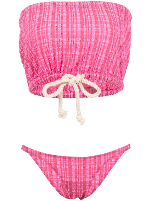 Lisa Marie Fernandez Victor drawstring bikini Pink 2022RES304