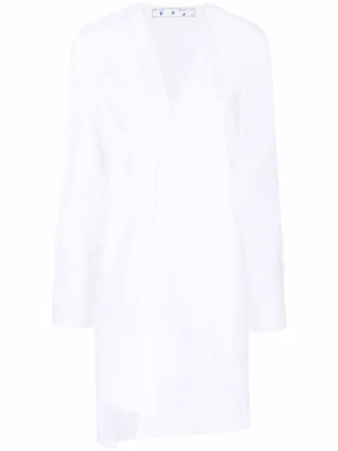 Off-White long-sleeve shirt dress White OWDB340F21FAB0030100