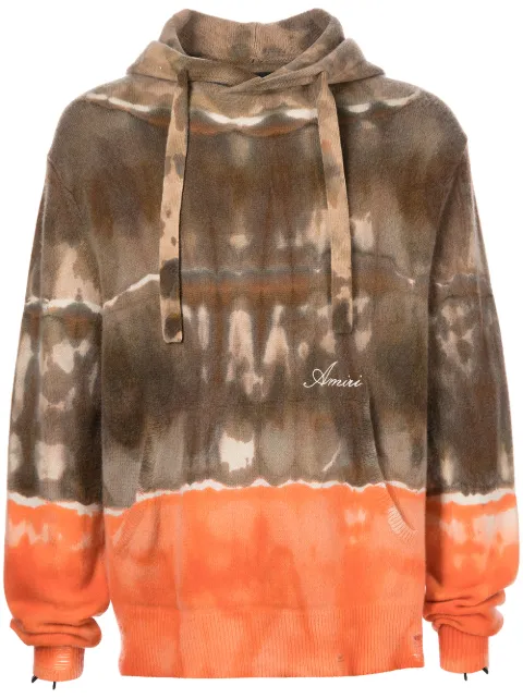 AMIRI space-dye cashmere hoodie Brown PS22MKF047665