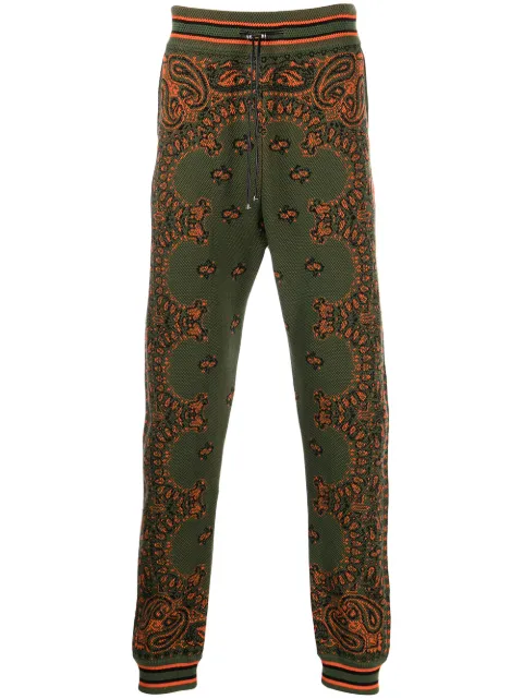 AMIRI paisley-print track pants Green PS22MKP052352
