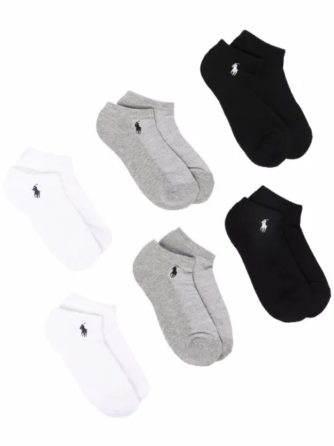 Polo Ralph Lauren embroidered Polo Pony socks pack Black 455747502001