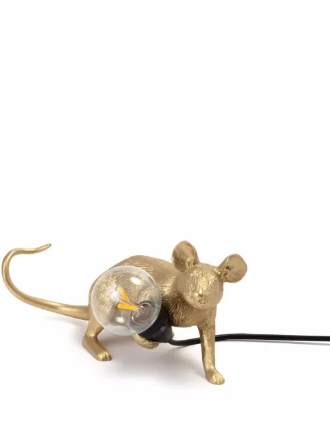 Seletti lying down mouse lamp Gold 15232UK