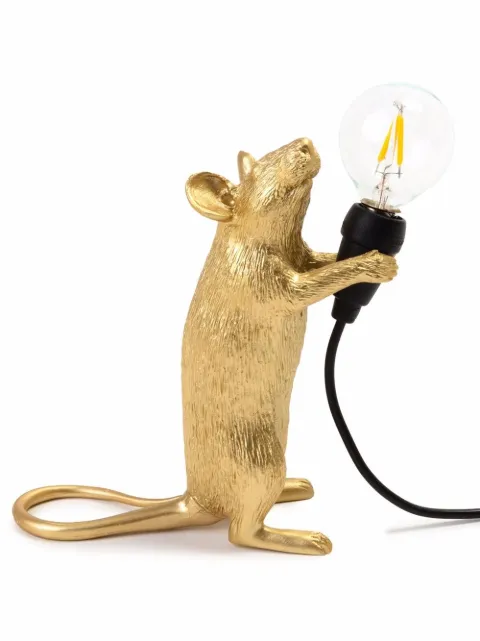 Seletti standing mouse lamp Gold 15230