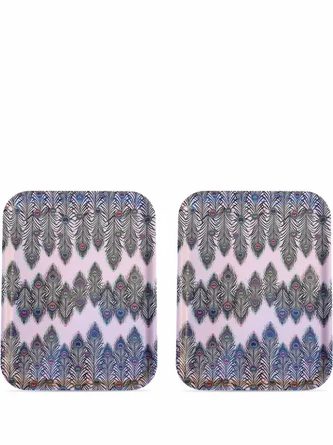 Les-Ottomans x Matthew Williamson peacock tray set Multicolour MWW04