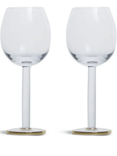 LSA International Luca set of two wine glasses Gold G171410943