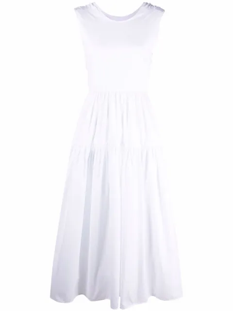 Cecilie Bahnsen Ruth tiered open-back dress White EDI0003
