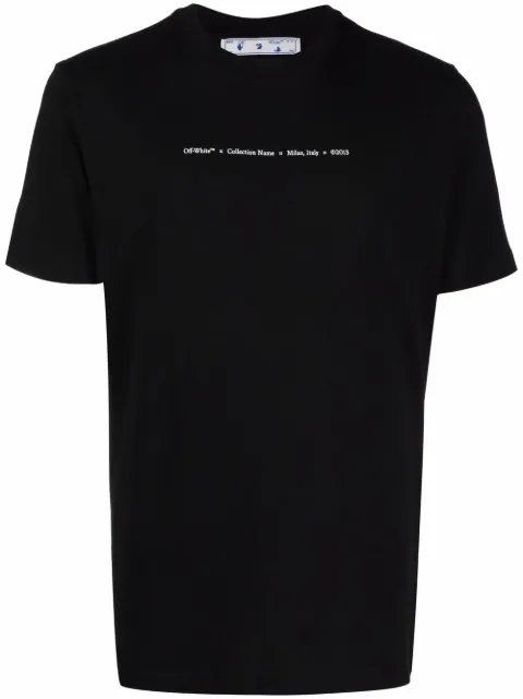 Off-White Arrows cotton T-shirt Black OMAA027F21JER0101084