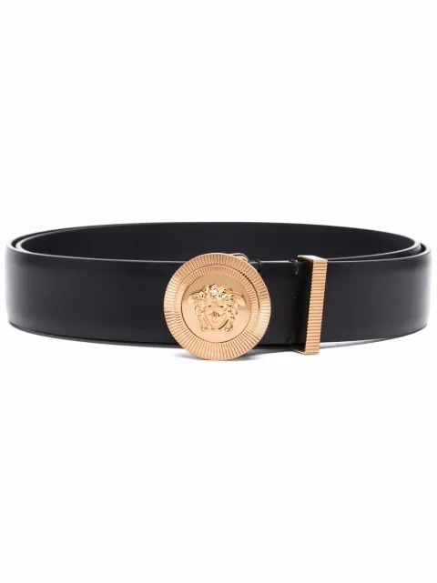 Versace Medusa Biggie leather belt 3 cm Black 1003760DVTP1