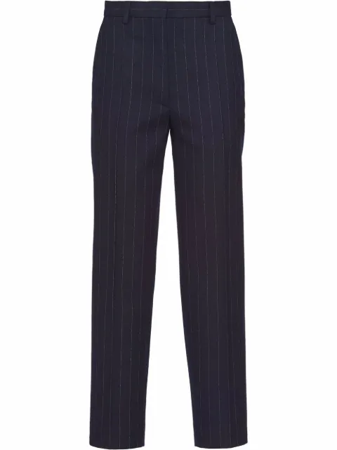 Prada pinstripe-pattern tailored trousers Blue P289EGS2121ZJ6
