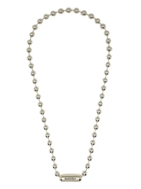 AMBUSH bead-chain necklace Silver BMOB012F21MET0017200