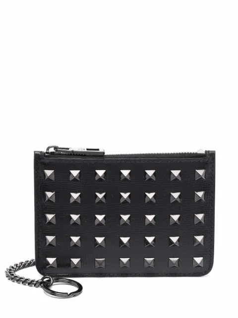 Valentino Garavani Rockstud-embellished cardholder Black YP0T14PWR