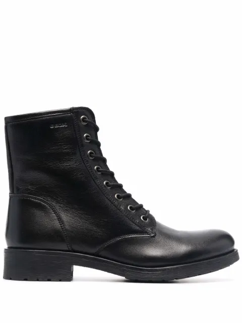 Geox lace-up leather boots Black D046RA000TUC9999
