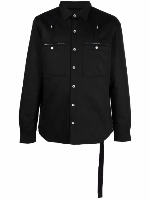 Rick Owens DRKSHDW cotton shirt jacket Black DU02A3755TW