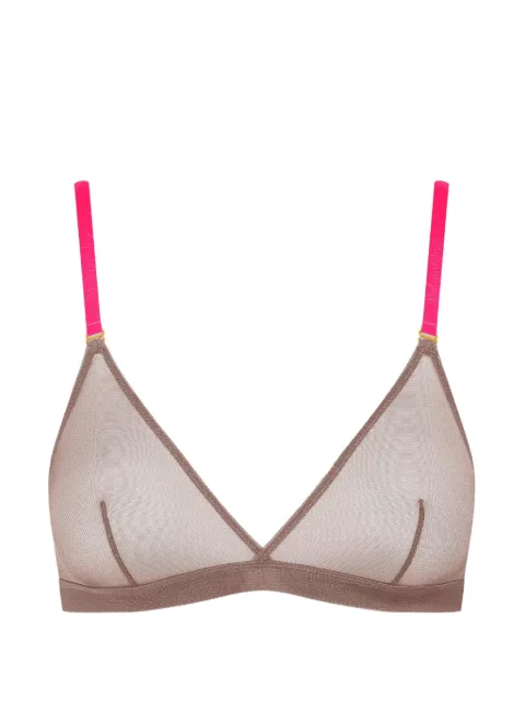 Maison Close Corps à Corps mesh triangle bra Brown 560248