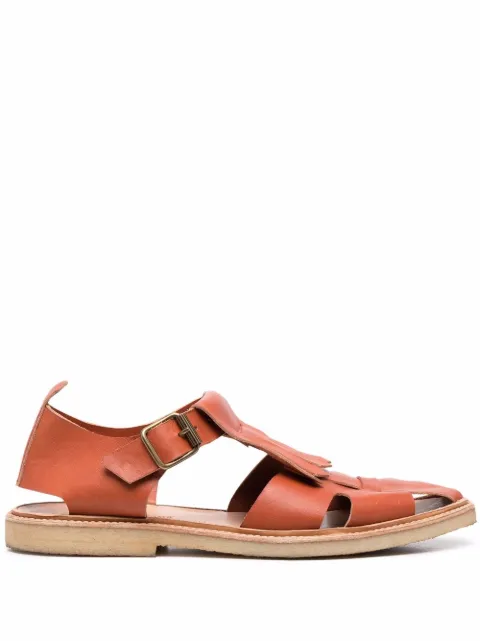 Henrik Vibskov side-buckle fastening sandals Brown SS22A902