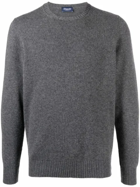 Drumohr crew-neck cashmere jumper Grey D7K103