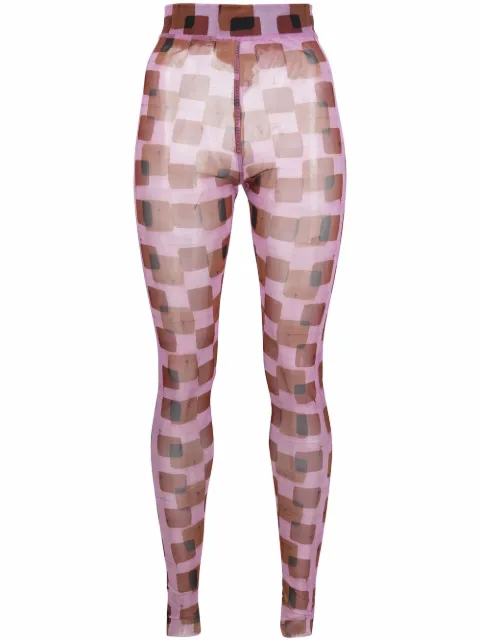 Henrik Vibskov Cube-print stockings Pink SS22F802