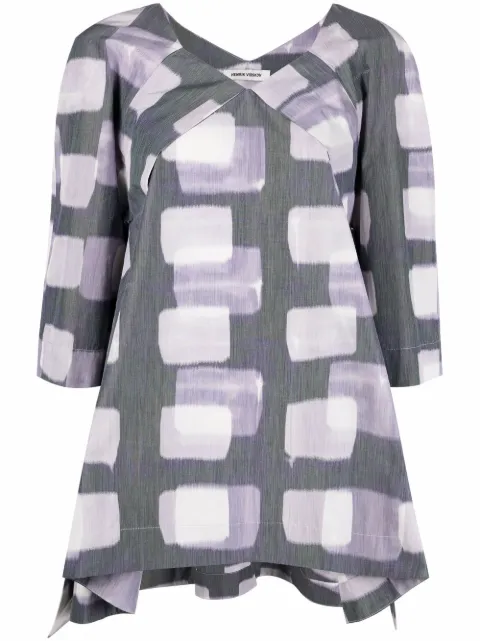 Henrik Vibskov Flux printed blouse Grey SS22F207