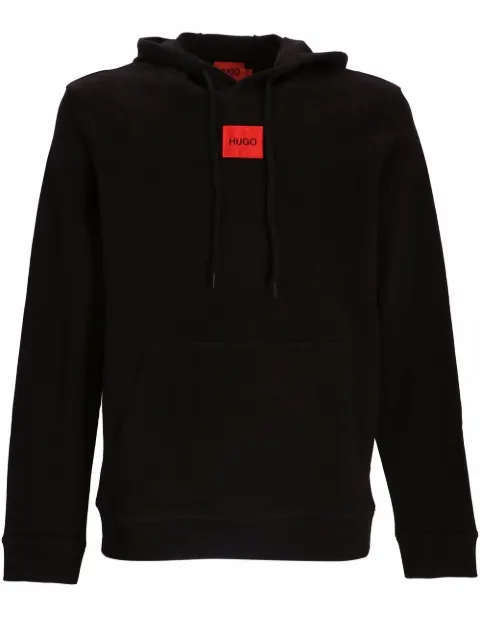 HUGO Terry cotton logo hoodie Black 50458700