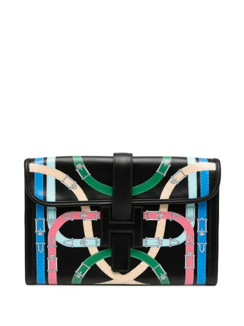 Hermès Pre-Owned pre-owned Jige clutch bag Black DPVC0721HERJIGE2