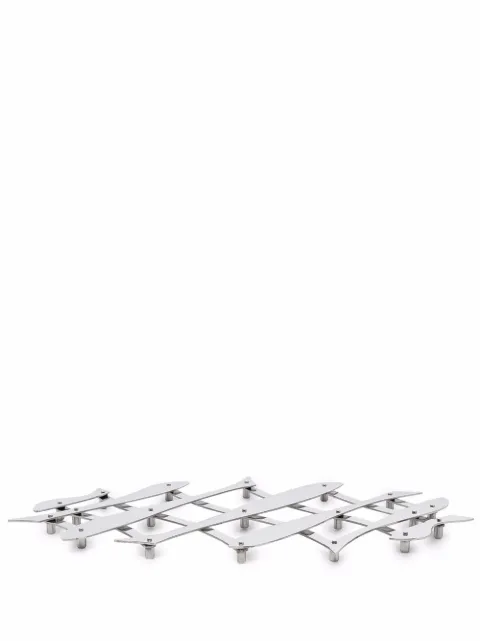 Alessi Pescher extensible trivet Silver DUL03