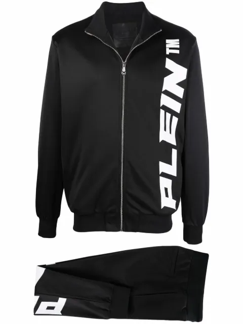 Philipp Plein logo-print tracksuit set Black PAACMJJ0319PJO002N