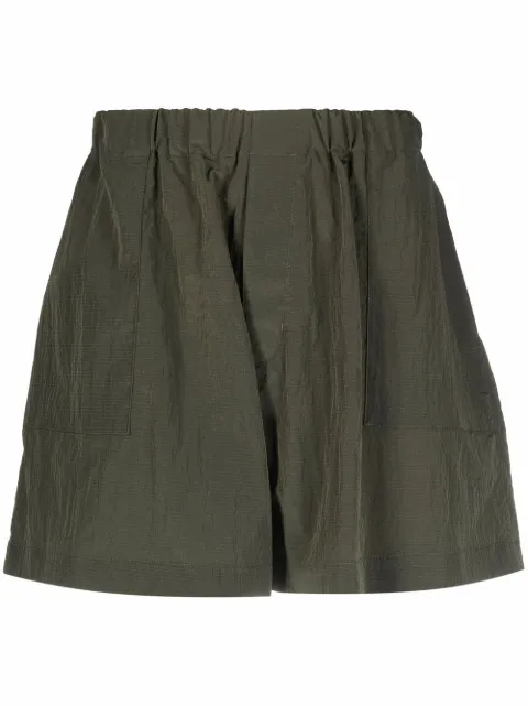 Mackintosh logo-patch track shorts Green MO6808