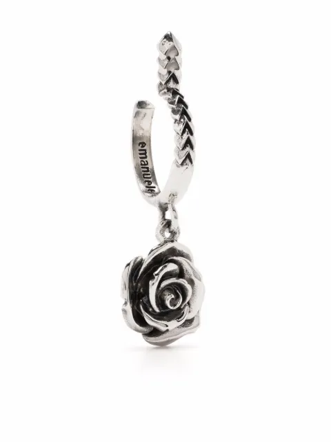 Emanuele Bicocchi rose charm single earring Silver RSE2
