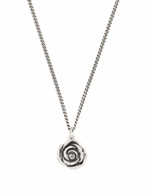 Emanuele Bicocchi rose pendant necklace Silver RSP1